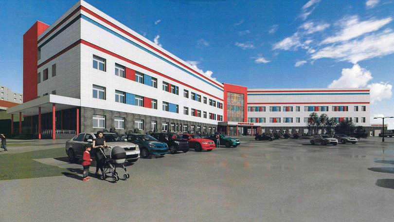 Строители перинатального центра в Магадане закрывают тепловой контур здания