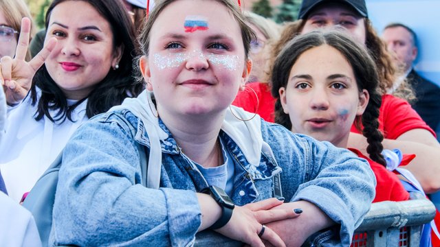 «Движение первых» провело на Красной площади концерт ко Дню России